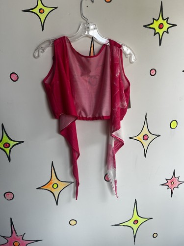 Vintage 60s 70s | Pink Groovy Boho Hippie Halter Bralette Crop Top | One Size - Picture 3 of 3