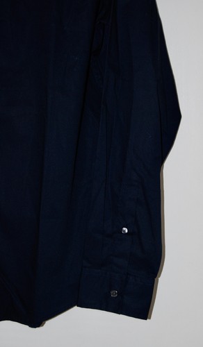NUEVO CON ETIQUETAS Camisa Michael Kors Para Hombre Azul Medianoche Elastizada LS Logo Botón Talla M - Imagen 7 de 17