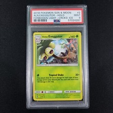 2018 Pokemon: ALOLAN EXEGGUTOR 2/131 [Cracked Ice Holo] Forbidden Light - PSA 9