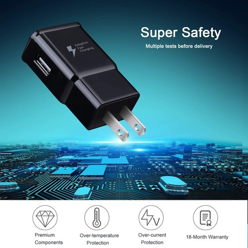 Fast Wall Charger Plug + USB Type C Cable For Samsung Galaxy Note 10 S8 S9 S10 - Photo 7 sur 7