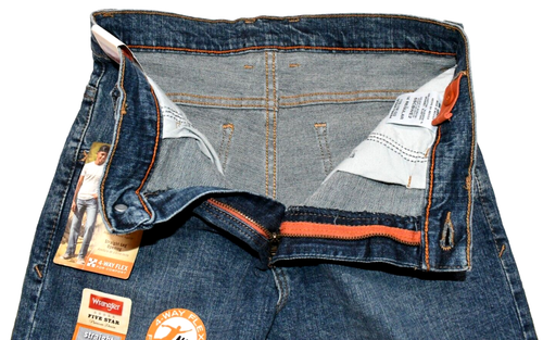 NWT Wrangler Denim Blue Jean Pants Boy's 14 Regular Straight 4-Way Flex 5SCBWE2 - Picture 17 of 24