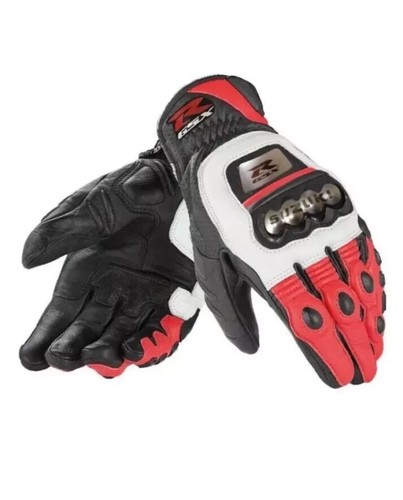 Suzuki GSXR Motorcycle Motorbike Racing Leather Gloves Race Gants Guantes-XS-4XL