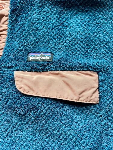 PATAGONIA Blue/Green Retool Snap T Pullover Fleece Jacket Girls Size XXL - Picture 2 of 3
