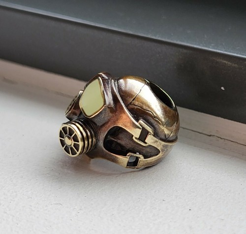 "Stalker" Bead for Knife Torch or Key-ring lanyard Hand made Brass Luminophore - Foto 3 di 4