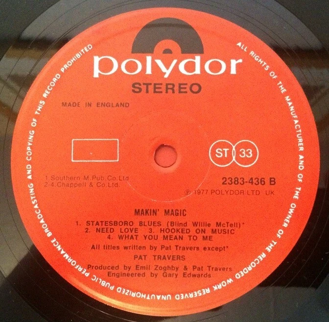 PAT TRAVERS Makin' Magic Vinyl Record Album LP Polydor 1977 Blues Rock Pop Music - Image 3 of 4