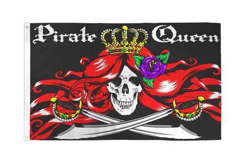 Bandera Pirate Queen 3x5 pies Poli Pirate Flag Queen Pirate Ship Flag - Imagen 2 de 3