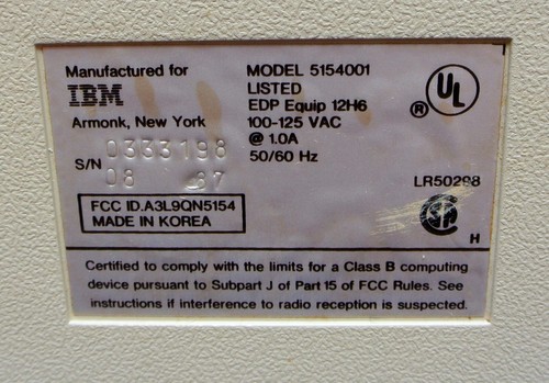 ***REPAIR SERVICE*** for IBM Enhanced Color Display 5154 EGA Monitor or 5175 PGD - Picture 2 of 3