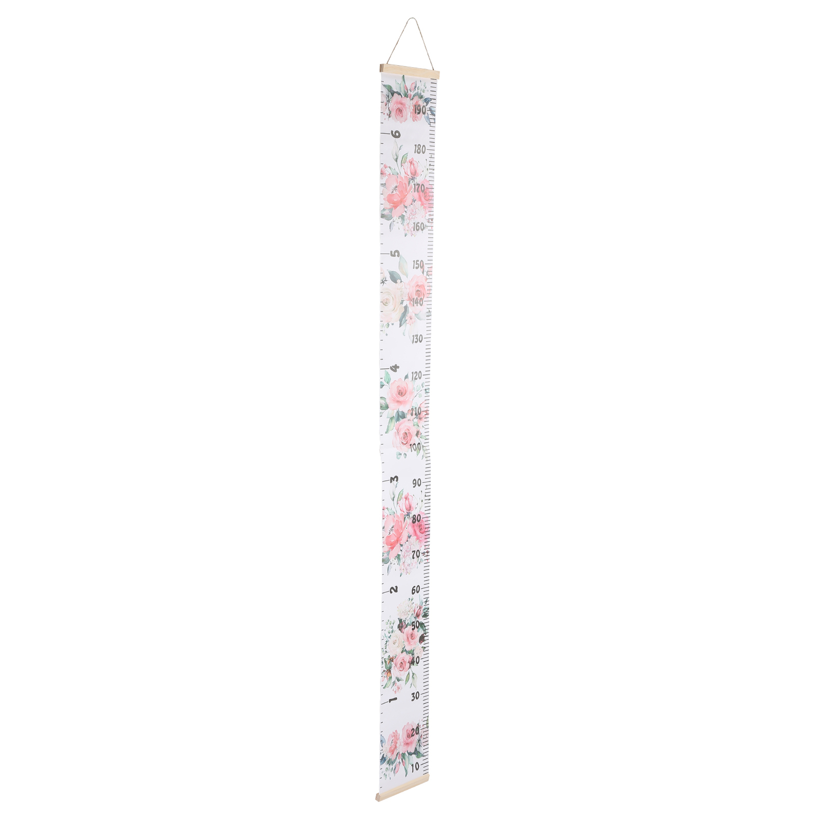 (Flowers Blue)Baby Growth Chart Wood Frame + Cloth Growth Chart For Baby - Picture 6 of 22