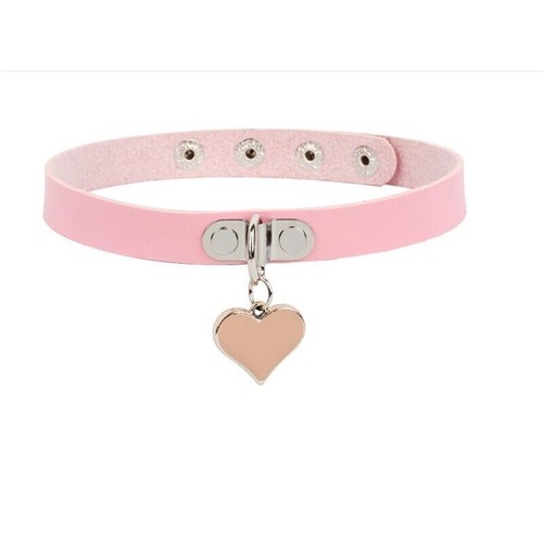 Rock Damen Herz PU Punk Gothic Leder Halskette Chocker - Bild 15 von 15