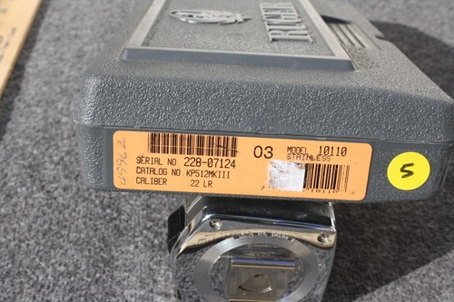 Ruger MKIII 22 LR Factory Gray Factory Box Hard Case Lock Manual Key 10110 5 - Picture 2 of 5