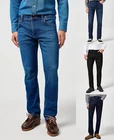 Wrangler Jeans Greensboro Stretch Denim Pants Regular Straight Modern Tapered
