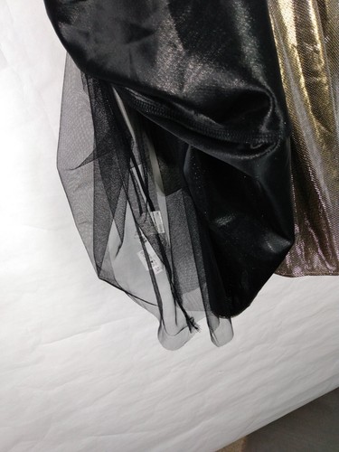 Forever 21 Women Dress Gold Black Size L cutout Mini Party Holiday Dress - Picture 7 of 9