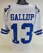 Michael Gallup Signed Cowboys White Jersey (Beckett) Dallas 2018 3rd Rd Pick W.R