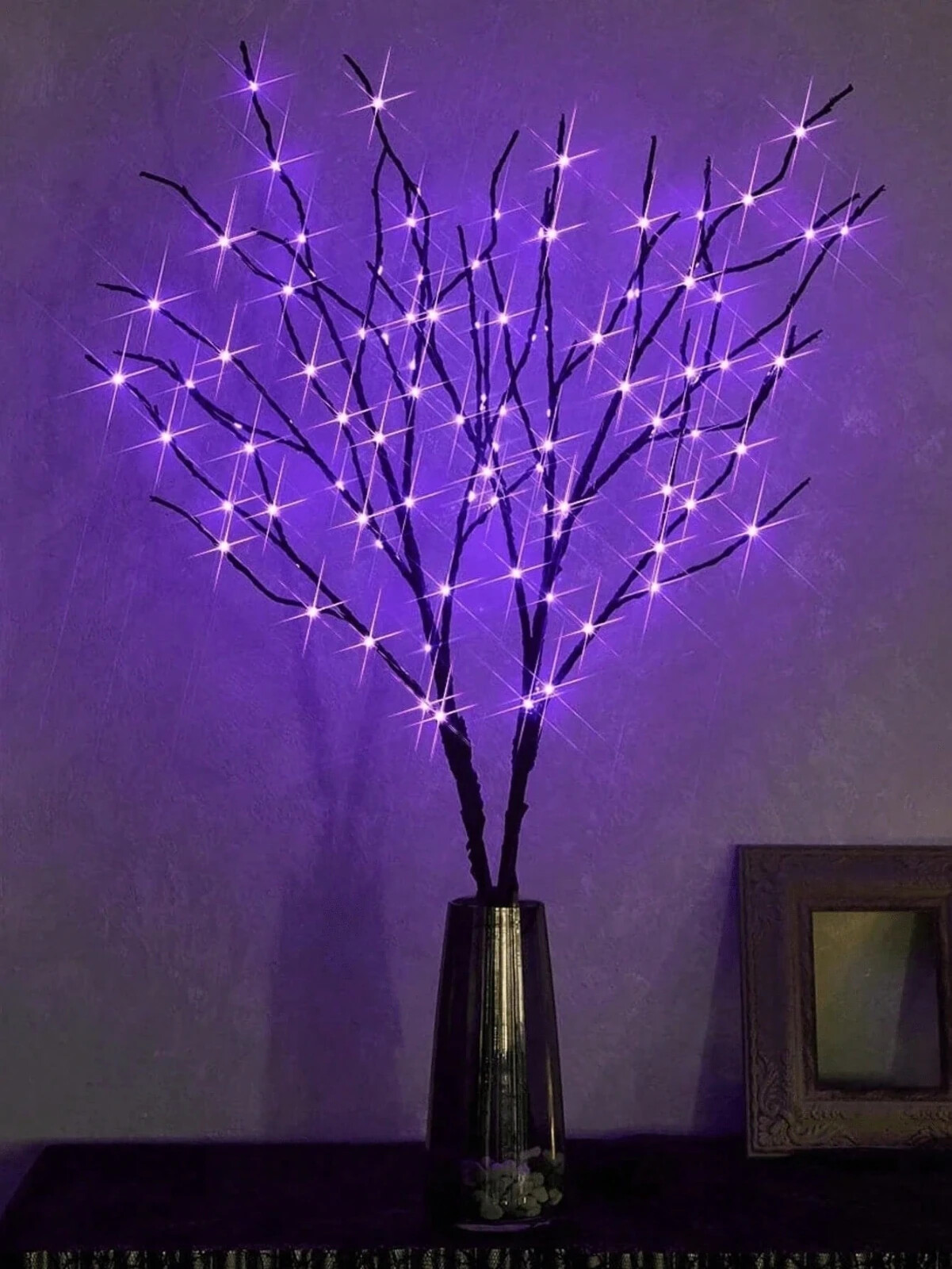 20 LED Branch Twig Lights Light Up Willow Tree Branches Bedroom Home Party Decor