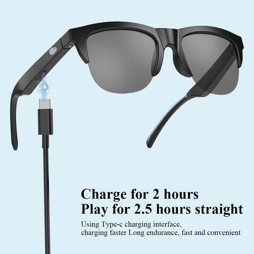 Smart Bluetooth glasses conduction black technology outdoor W1B7 sports P0H9 - Zdjęcie 16 z 24