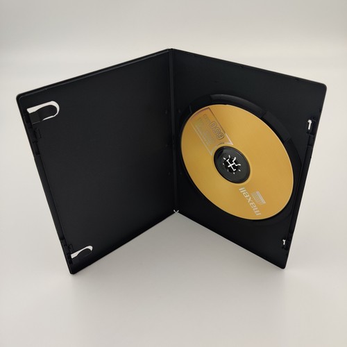 Black Slim line 7mm Single DVD CD Case With Sleeve Slim x 1 - Picture 4 of 4