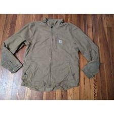 Carhartt Tan Mens Large Tall Distressed Jacket