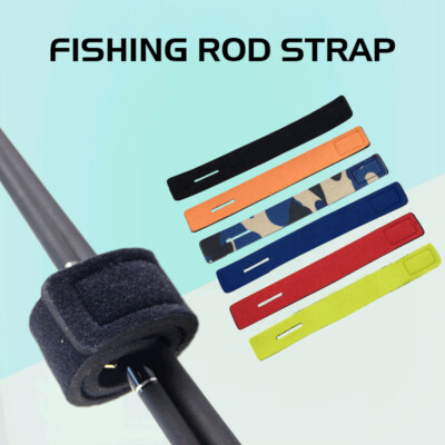 5PC Fishing Rod Tie Strap Belt Tackle Elastic Wrap Band Pole Holder Accessory BT 5PC Fishing Rod Tie Strap Belt Tackle Elastic Wrap Band Pole Holder Accessory BT