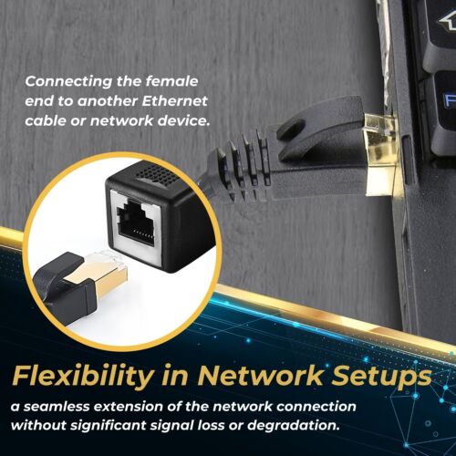 Ethernet Cable Extension Extender (10FT) - Cat7 Cat6 Cat5e Cat5 LAN RJ45 - Picture 4 of 7
