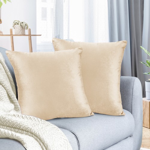 Throw Pillow Covers Set of 2 Sofa Decor Velvet Cushion Cases 7 Sizes 36 Colors! - Picture 50 of 266