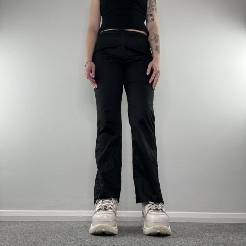 Pantalón bootcut estilo satinado lentejuelas Y2K - Imagen 3 de 5