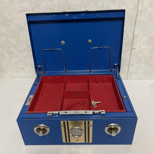 Retro Vintage Cash Box Box Safe. Does Not Lock. Unknown Combination. Korea Made - Picture 1 of 19