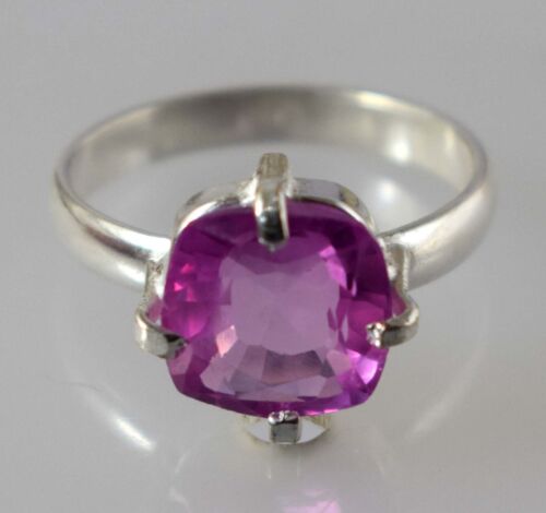 7.40 Ct Natural Mogok Pink Ruby 10 x 9 mm Cushion Cut Gemstone Certified Ring - Bild 5 von 7
