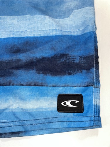 Men's Oneil sz 38 Swim Board Trunks Blue Orange Stripe - Picture 3 of 10