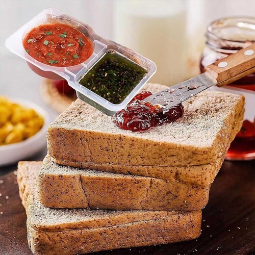 20pcs Double Compartment Condiment Containers, 2025 New Dual Snack Containers - Picture 3 of 14