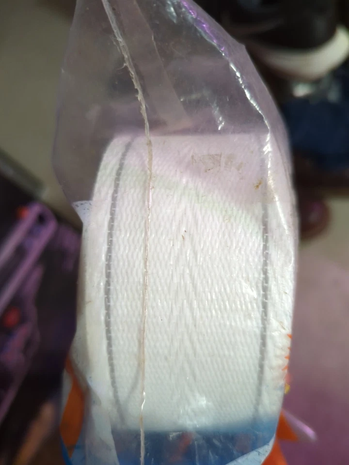 Silla de césped vintage Hágalo usted mismo FROST KING 2 1/4" X 72 pies BLANCA nueva de colección Foto 3 de 4