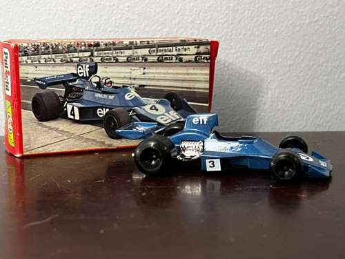 Auto da corsa Polistil 1/66 Formula 1 pressofusa TYRREL ELF 007 blu Italia con scatola