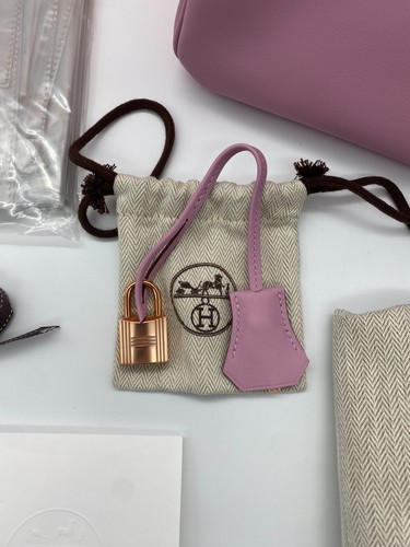 Hermès Birkin 25 Mauve Sylvester with Gold Hardware Handbag - Authentic - NEW - Picture 16 of 20