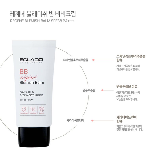 Eclado Regene Blemish Balm BB Cream 40g SPF38 PA+++ K-Beauty - Picture 4 of 9