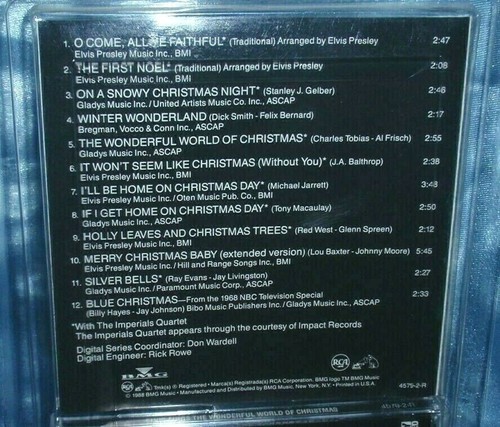 ELVIS sings The Wonderful World Of Christmas- CD RARE Longbox CD -1980's NEW ! - Picture 4 of 7