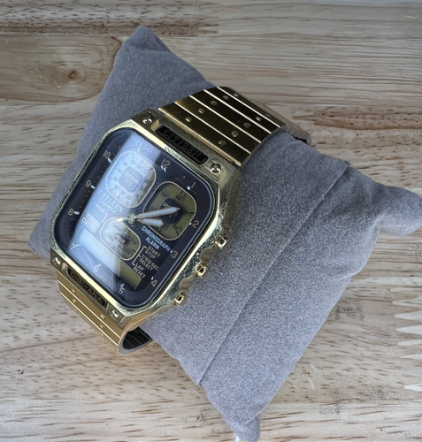Vintage Citizen DIGI-ANA Robot Face Quartz Chronograph Watch 30-0225 No Reserve - Picture 3 of 10