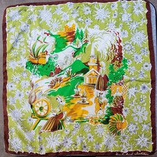 BAAR  BEARDS Vintage NEW ENGLAND TRADITION SCARF 1950s 34" Mayflower Revere