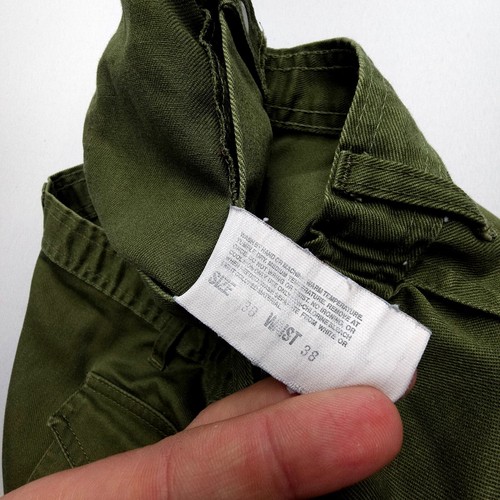 Vintage Boy Scouts Pants Mens 38 Green Hemmed 27" Inseam Elastic Waist Cargo - Picture 10 of 11