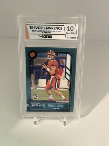 2021 Panini Playbook Draft Trevor Lawrence MGS GRADED 10 Gem Mint ROOKIE #332 - Picture 2 of 4
