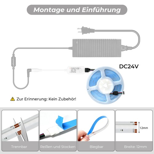 2-20m COB LED Stripe CW/NW/WW/RGB/RGBW dimmbar Lichtband Stripe Keine Lichtpunkt - Bild 16 von 30
