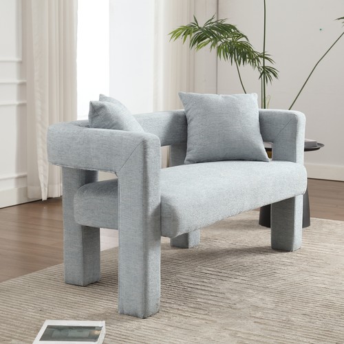 COOLMORE Modern Chenille Loveseat Sofa , Comfy Upholstered 2-Seater Sofa, Small - Picture 7 of 11