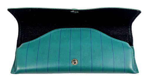Vintage Disney Marchon Mickey Mouse Eyeglass Case Teal with Blue Stripe - Picture 4 of 4