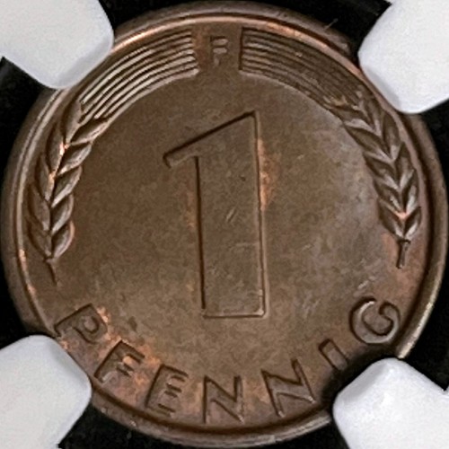 GERMANY. 1948, 1 Pfennig, F - NGC MS63 - Top Pop 🥇 Stuttgart - Picture 5 of 5