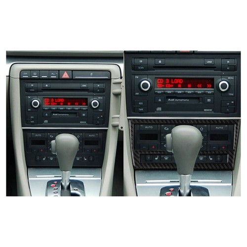 Car CD Player Frame Panel Trim Cover Carbon Fiber For Audi A4 S4 2005-2008 - Picture 10 of 12