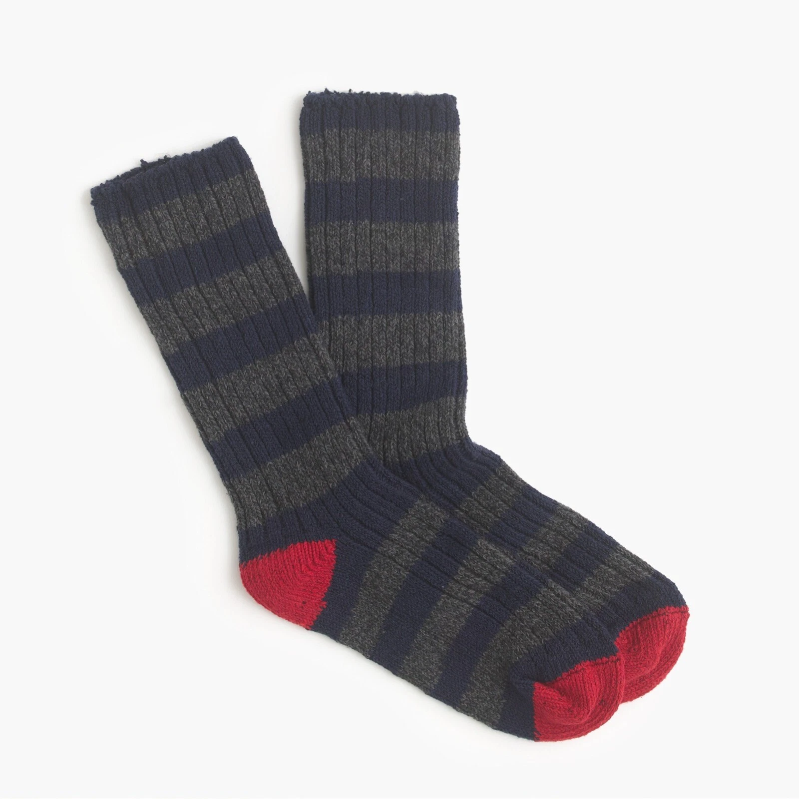 J.Crew Camp Socks | Made in USA | Navy Marl Stripe