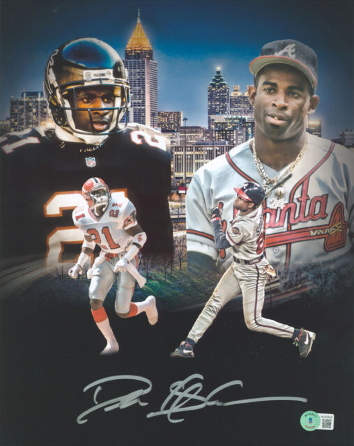 Atlanta Deion Sanders Authentic Signed 11x14 Collage Photo BAS Witnessed Atlanta Deion Sanders Authentic Signed 11x14 Collage Photo BAS Witnessed