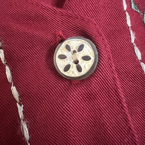 Bobbie Brooks Weste 18/20W Lehrerin Oma Blumen bestickt Oma rot Landhaus - Bild 7 von 12