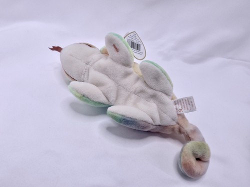 Ty Beanie Baby Arcobaleno Il Camaleonte dell'Iguana 1997 Lingua Fuori - Foto 6 di 6