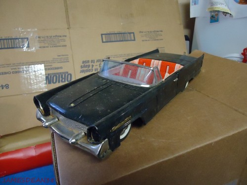 Vintage 1960er Bandai Blechreibung 1958 Lincoln Continental Mark III W RATTY BOX - Bild 3 von 12