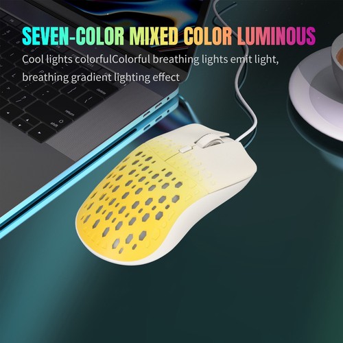 Wired Gaming Mouse With 7 RGB 3600DPI Lightweight Ergonomics Breathable Plug Fit - Picture 22 of 24