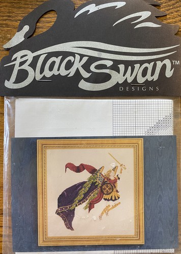 Archangel MICHAEL Counted Cross Stitch Pattern Chart BLACK SWAN Angel 11.5x12.5 - Picture 1 of 2